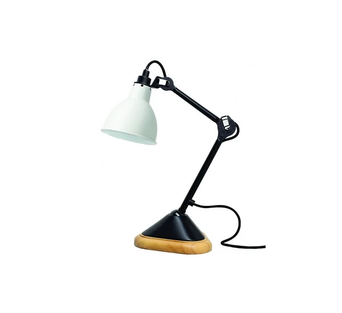 DCWéditions N°207 Round Tischlampe aus schwarzem Satin Entworfen von Bernard-Albin Gras