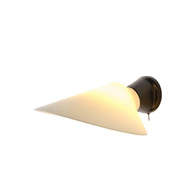 DCWéditions Plume SW Wandlampe Schwarz/ Polycarbonat