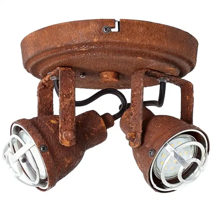 Deckenleuchte Bela, braun, 13,5 x 16,5 cm, Metall Strahler