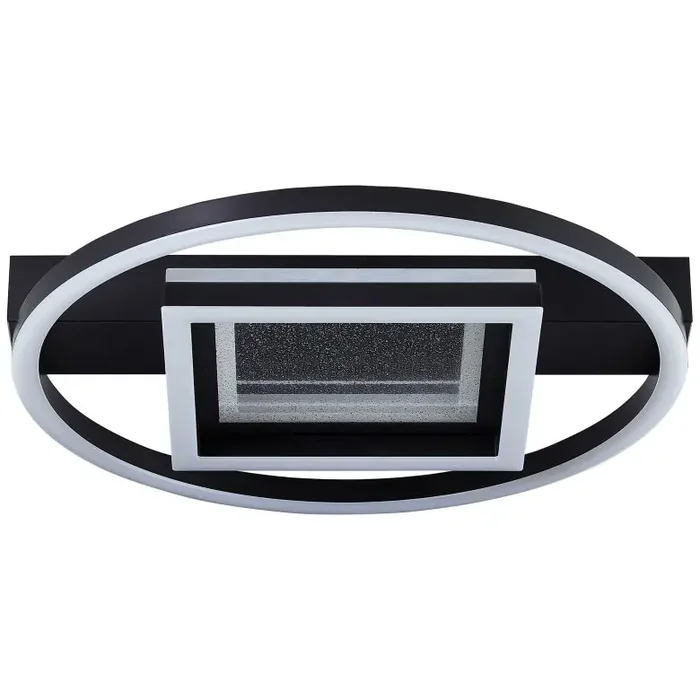 Deckenleuchte Marlies, schwarz, 6 x 37 cm, Metall Glitzereffekt