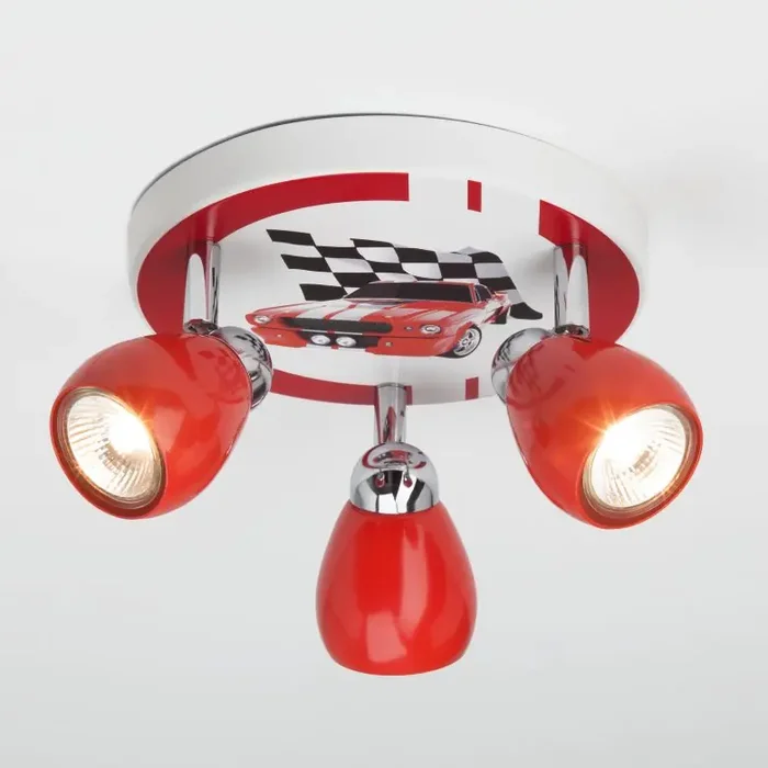 Deckenleuchte Martha, rot, 11 x 31 cm, Metall Strahler