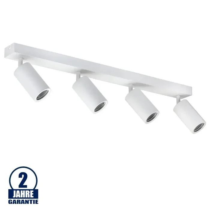 Deckenstrahler GU10 Aluminium schwenkbar 4-flammig Weiß