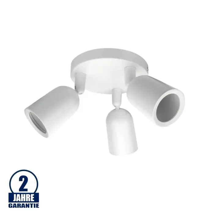 Deckenstrahler GU10 schwenkbar 3-flammig Weiß