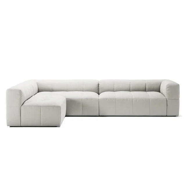 Decotique Mure 4-Sitzer Sofa mit Offenem Ende Links Steam/ Weiß