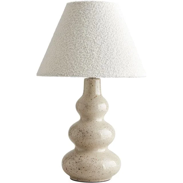 Decotique Pebble Tischlampe Natur/ Weiß