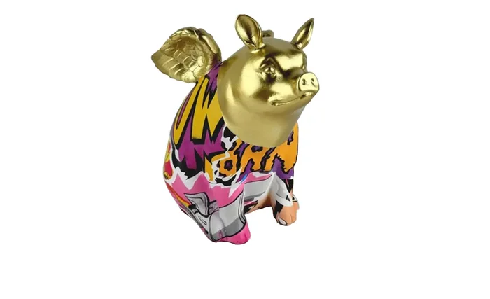 Dekofigur Graffiti Flying Pig16 cm