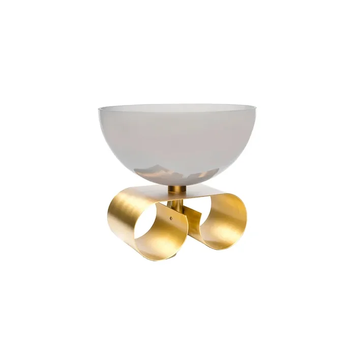 Dekorative Schale aus geblasenem Glas PARURE I von Cristina Celestino für Paola C – Grau