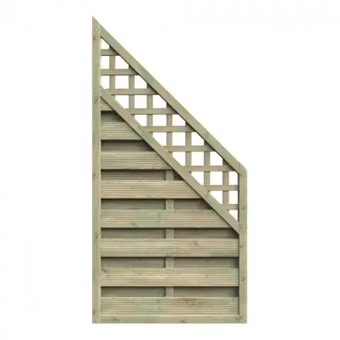 Dichtzaun Mailand Abschluss 90×180/90cm Kiefer kdi Grün