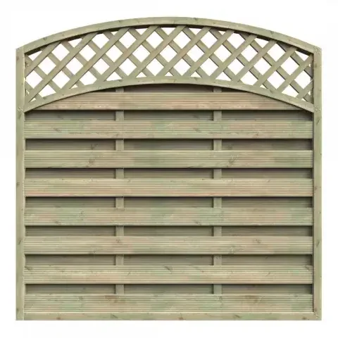 Dichtzaun Mailand Rundbogen 180×180/160cm Kiefer kdi Grün
