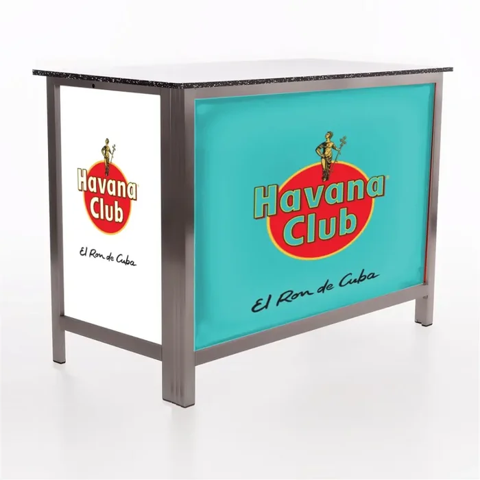 Digital printing for LED folding counters 1.25m front & sides