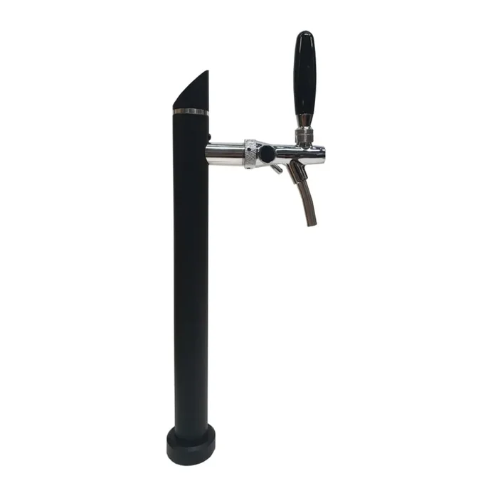 Dispensing column made of stainless steel Slimline Black with tap & hose