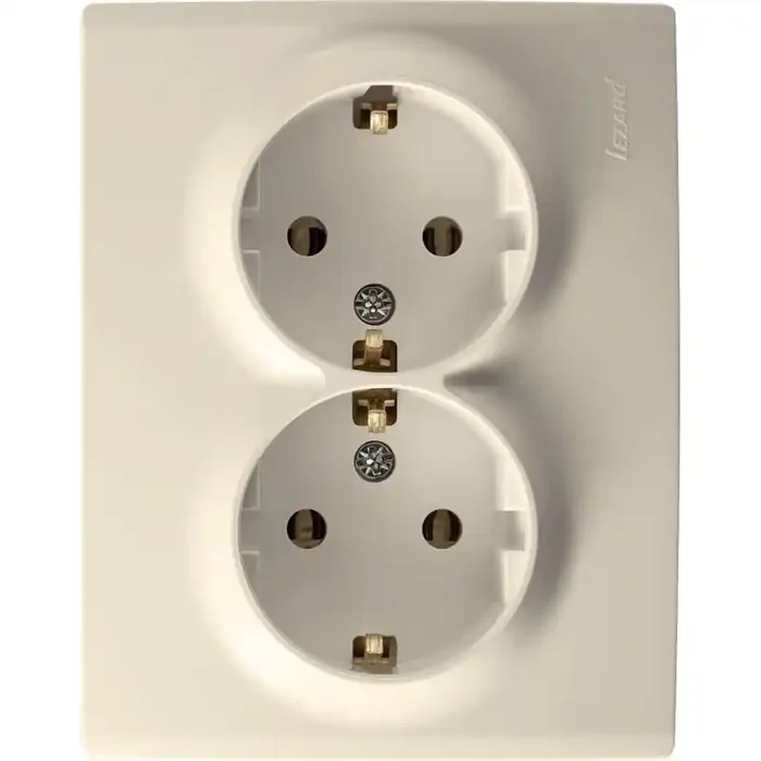 Doppelsteckdose KARINA cremeweiß 250V/16A