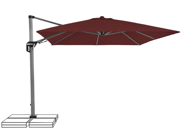 Doppler Sonnenschirm Ampelschirm Active II Pendel 350x260cm bordeaux 833