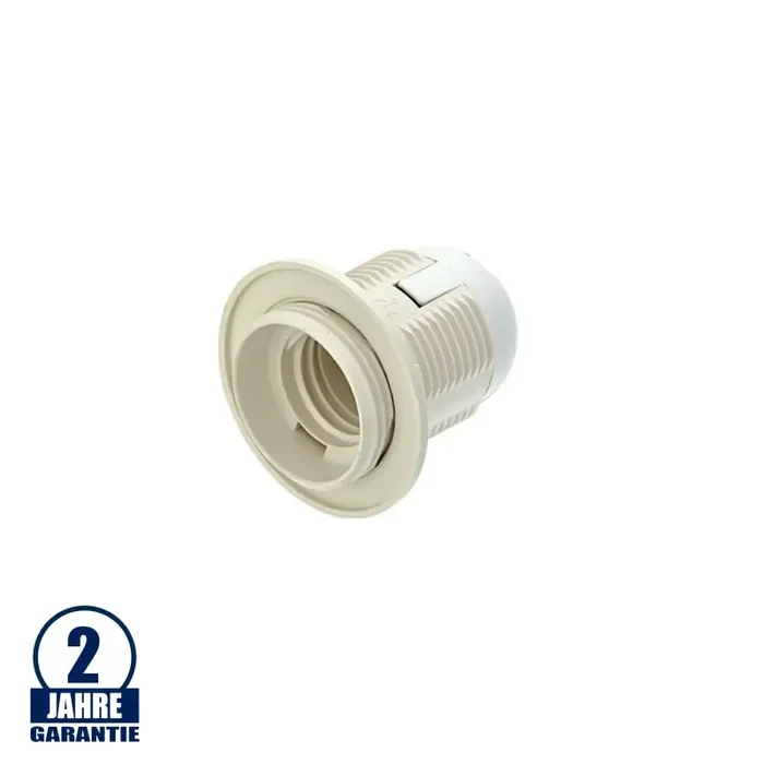 E27 Fassung weiß Kunststoff inkl. Ring