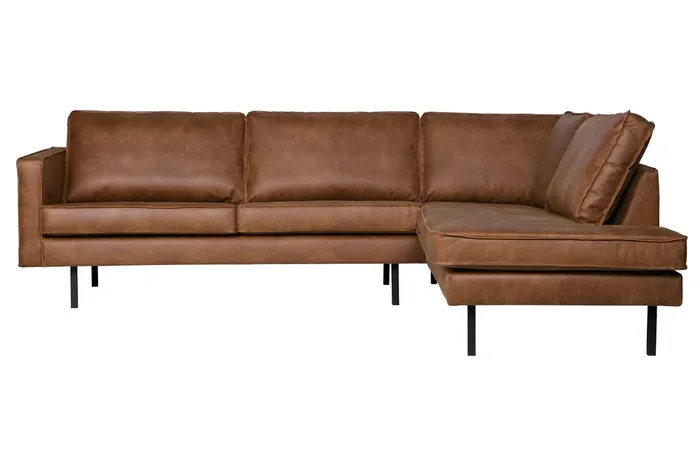 Ecksofa Eckbank Leder Rodeo 3-Sitzer Cognac Rechts 266/213 cm