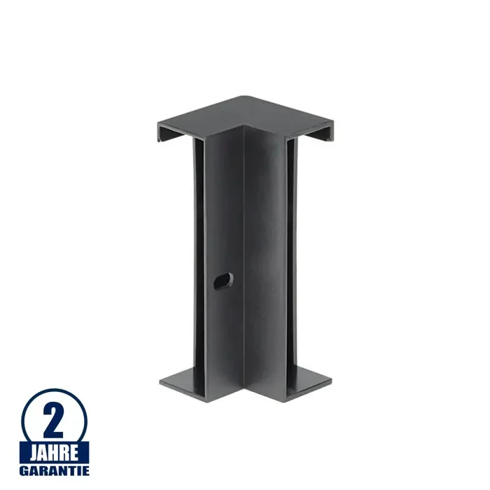 Eckverbinder für LED Sockelleistenprofil Schwarz