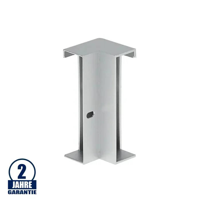 Eckverbinder für LED Sockelleistenprofil Silber