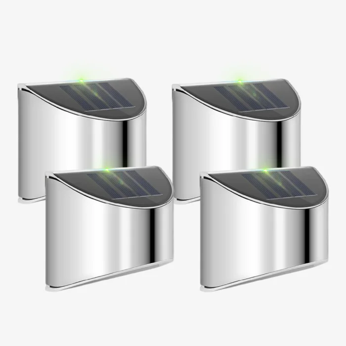 Edelstahl Solar-LED-Außenwandleuchte