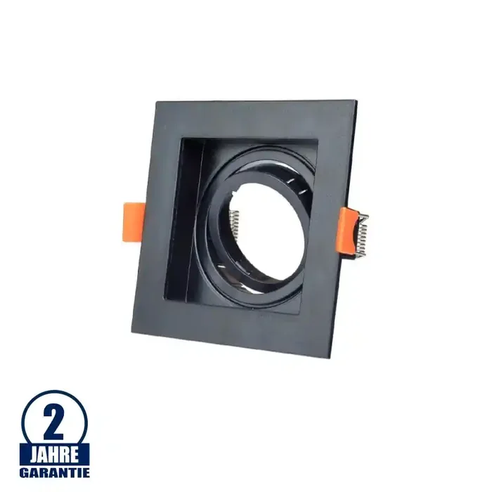 Einbaurahmen für LED GU10 Quadratisch inkl. Fassung Schwarz