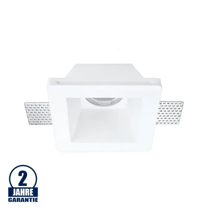 Einbaustrahler für Gips GU10 Quadratisch 1-fach Weiß