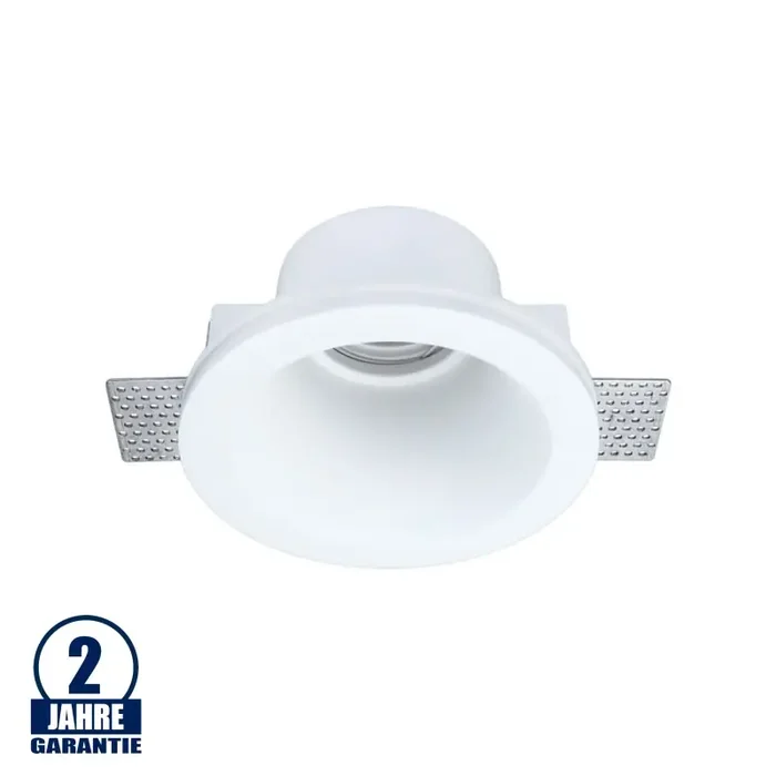 Einbaustrahler für Gips GU10 versenkt Rund Weiß