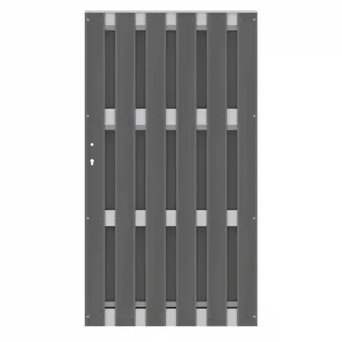 Einzeltor Jumbo WPC Alu Design anthrazit-silber 2567 – 98x179cm