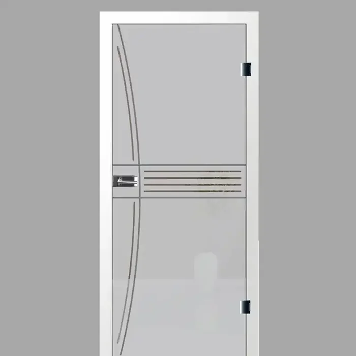 ER 10 Rillenschliff-Türen – Scheibe matt – Glastüren mit Zarge Komplettset