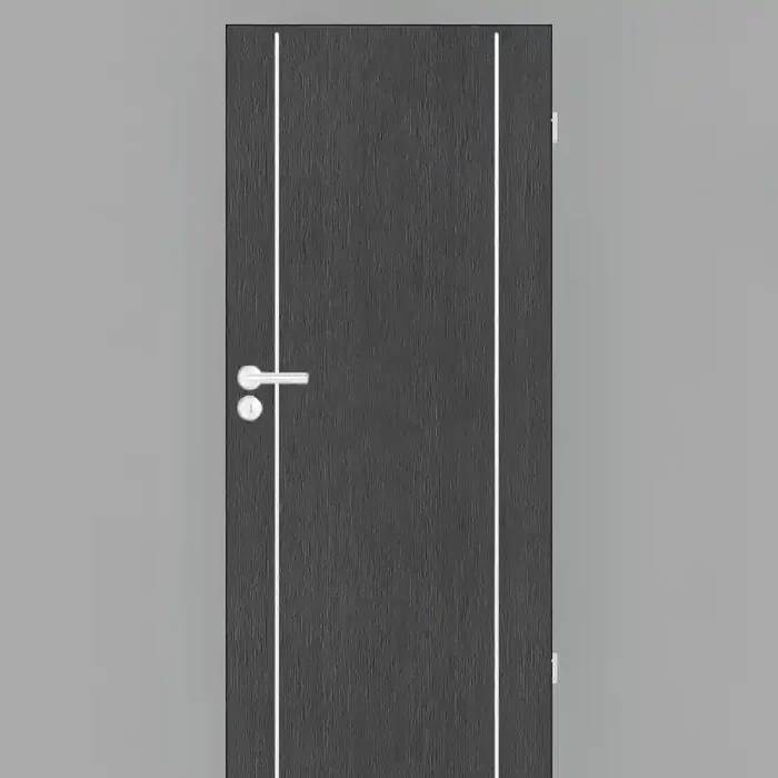 Esche Anthrazit Tür mit Lisenen Typ 4A weiß CPL Maserung Aufrecht