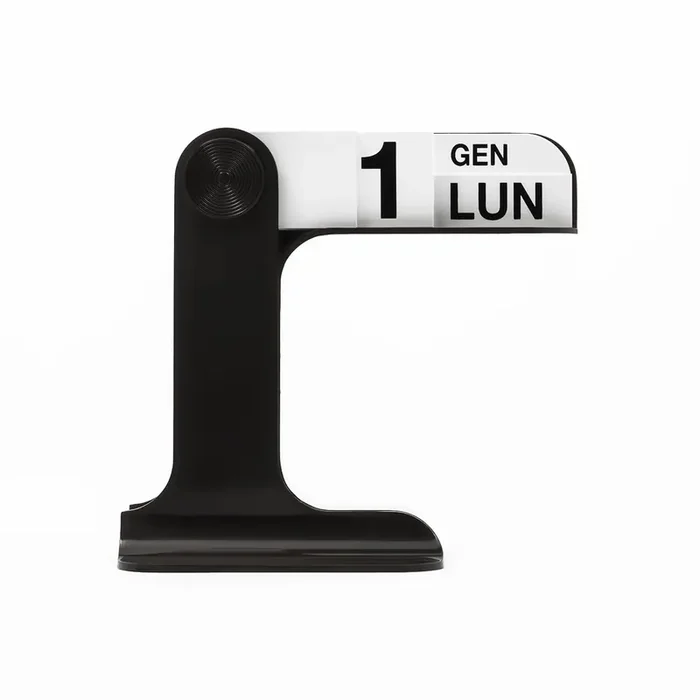 Ewiger Kalender TIMOR von Enzo Mari für Danese Milano – Schwarz / ES / Einzel