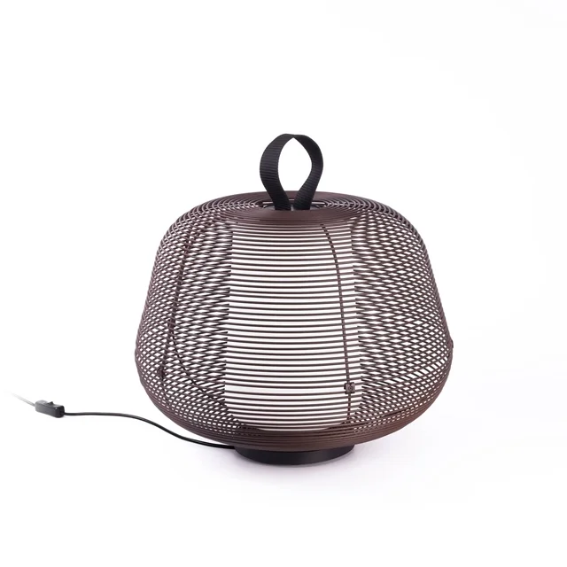 Faro NARA Outdoor Tischlampe Rostbraun/ Opalweiß