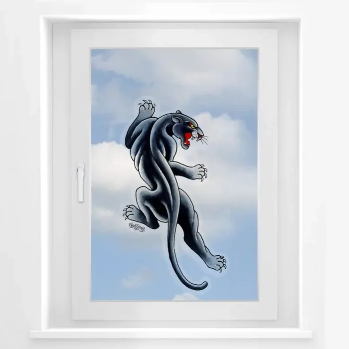 Fensterbild Miami Ink Black Panther
