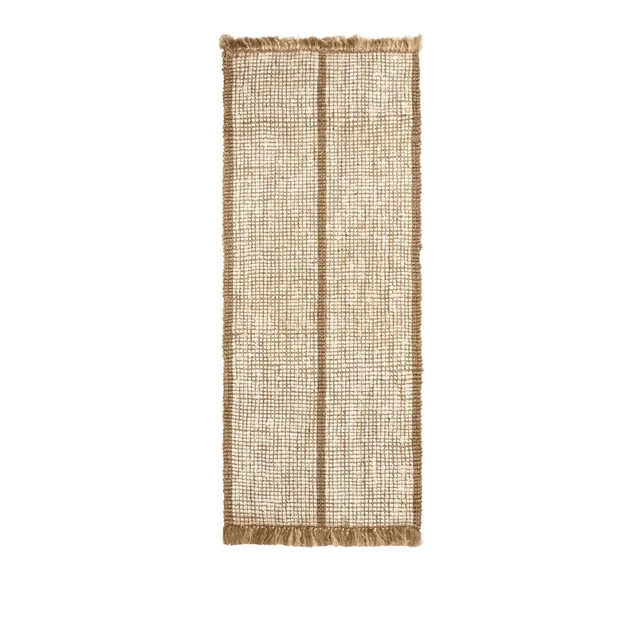 Ferm Living Athens Stripes Teppich 80×200 Natur/ Gebrochenes Weiß