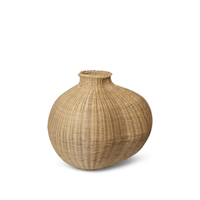 Ferm Living Bola Vase Geflochtenes Rattan/Natur