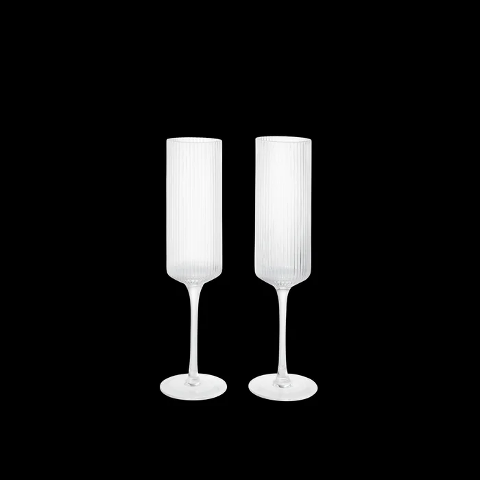 Ferm Living Ripple Champagner , 15 Cl, 2er-Set, Klar
