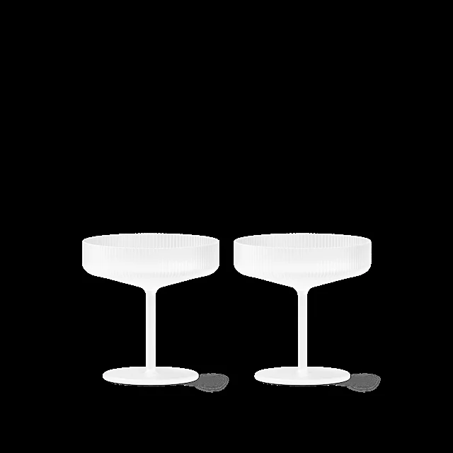Ferm Living Ripple Champagner -Set, Mattiert, 2 Stück