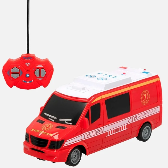 Ferngesteuertes Spielzeug Feuerwehrfahrzeug mit Licht und Sound Genérico [Größe 10x13x36 cm]