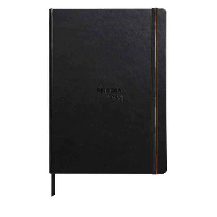 Fester A4-Format broschierter Rückenheft Rhodia Touch Carb’on [Größe 1,8x21x29,7 cm]