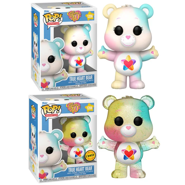 Figurine Funko POP Care Bears 40th Anniversary True Heart Bear 5 + 1 Chase [Größe 9 cm]