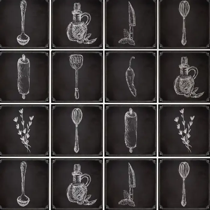 Fliesenaufkleber Rustic Kitchen – 12er Set