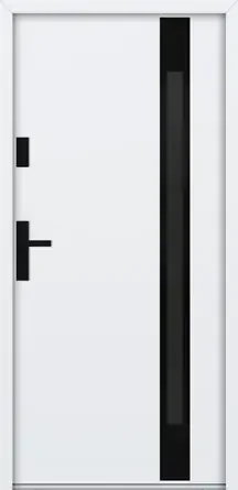 FM Stahl-Aluminium-Nebeneingangstür FM ATU 68 Modell ATU524 Blackline