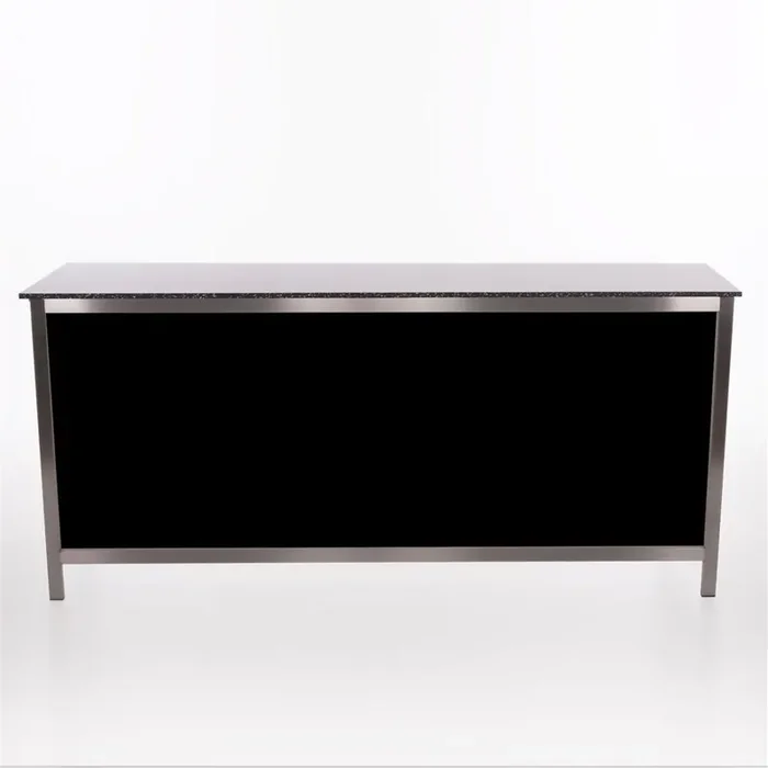 Folding counter made of stainless steel with PE surface, 1.25 m, black Foamlite black