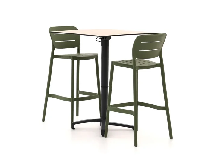 Forza Pazzia/Canzo 70 cm Gartenbar-Set 3-teilig stapelbar verstellbar