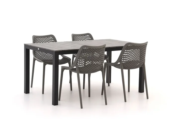 Forza Ripi/Fidenza 160 cm Gartenmöbel-Set 5-Teilig Stapelbar