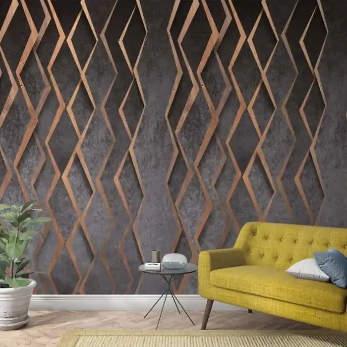 Fototapete in 3D-Optik Anthrazit, Bronze ,Grafisch 2,70 x 1,59 m
