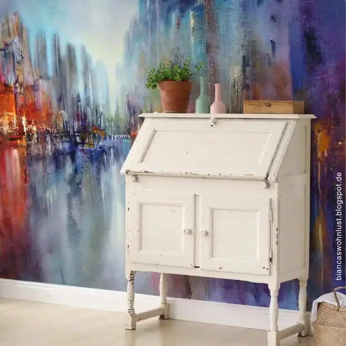 Fototapete Schmucker – Stadt am Fluss