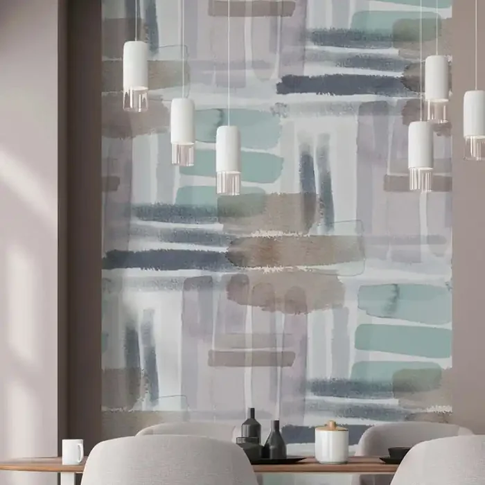 Fototapete Wasserfarben Grafisch Modern in Schwarz