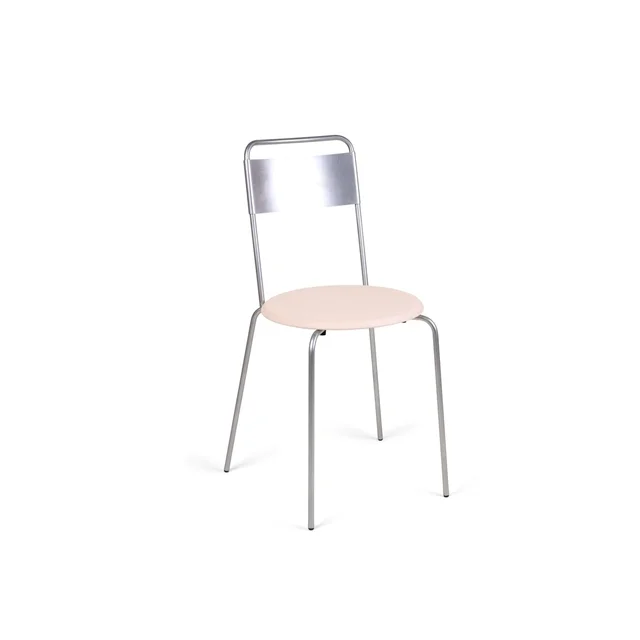 Frama Petit Rond Esszimmerstuhl Edelstahl/Leder