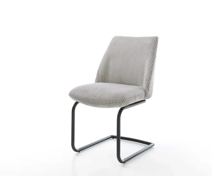 Freischwinger Elso-Flex Cord Silbergrau Freischwinger rund Schwarz Taschenfederkern