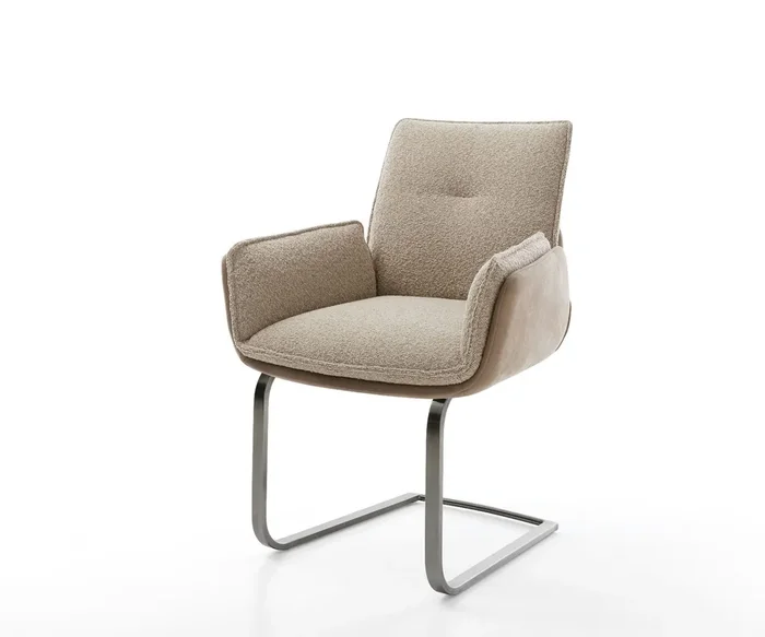 Freischwinger Nela-Flex Materialmix Schlamm Freischwinger flach Graphit