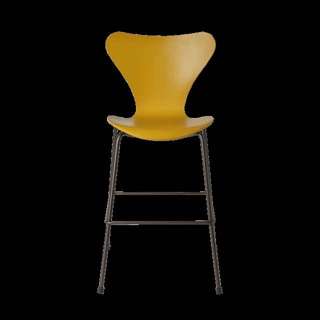Fritz Hansen Serie 7 Kinderstuhl Burnt Gelb